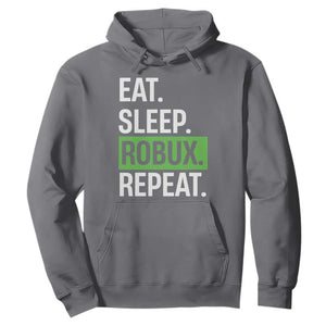 Eat Sleep Roblox Repeat Hoodie Funny Video Game Lovers Gamers TS10 Charcoal Print Your Wear