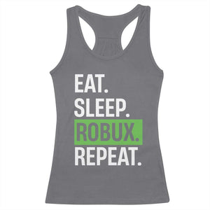 Eat Sleep Roblox Repeat Racerback Tank Top Funny Video Game Lovers Gamers TS10 Charcoal Print Your Wear