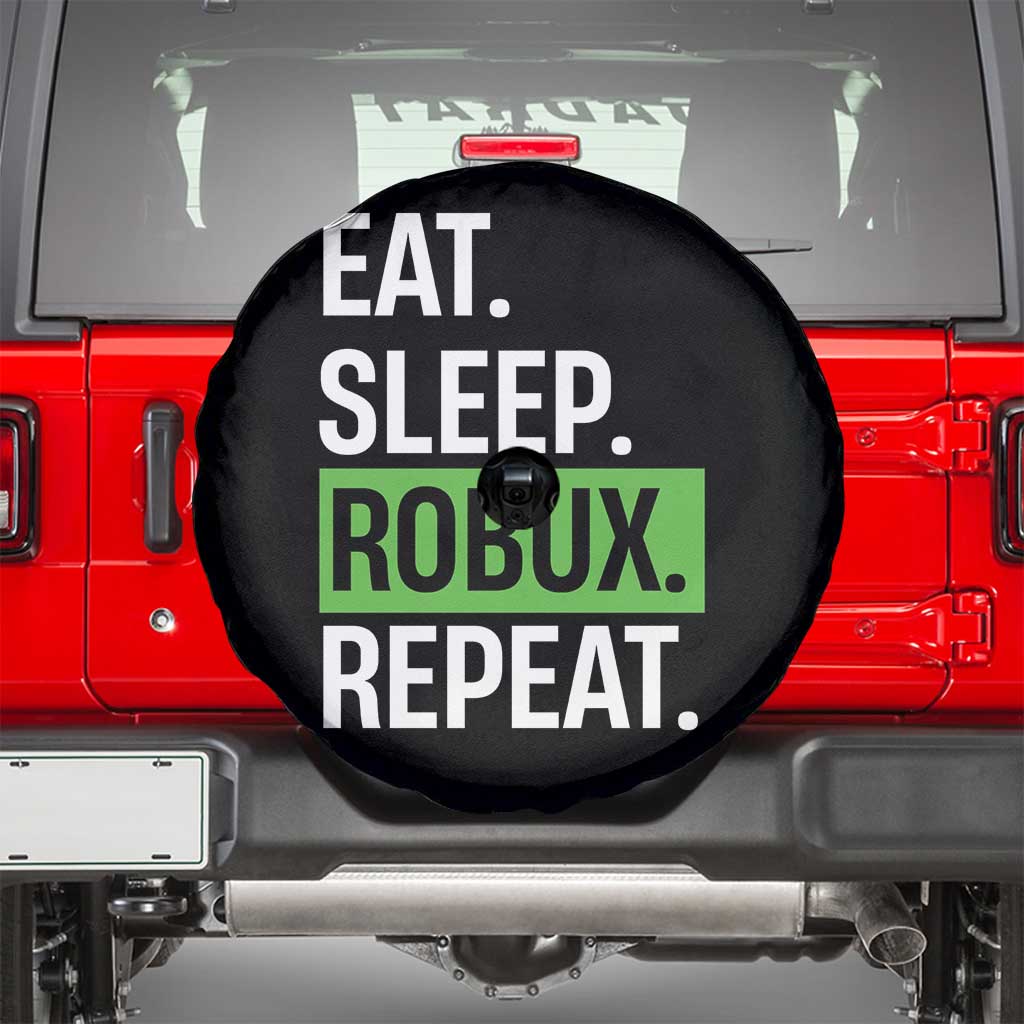 Eat Sleep Roblox Repeat Spare Tire Cover Funny Video Game Lovers Gamers TS10 Black Print Your Wear