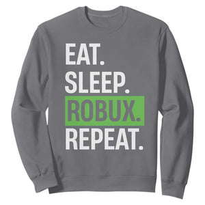 Eat Sleep Roblox Repeat Sweatshirt Funny Video Game Lovers Gamers TS10 Charcoal Print Your Wear