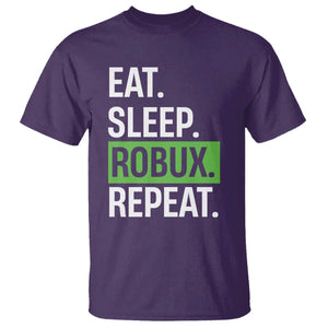 Eat Sleep Roblox Repeat T Shirt Funny Video Game Lovers Gamers TS10 Purple Print Your Wear