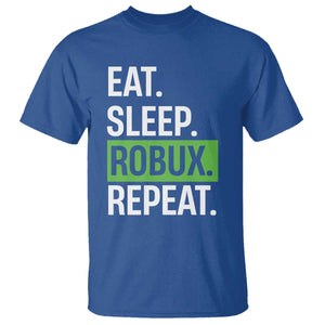 Eat Sleep Roblox Repeat T Shirt Funny Video Game Lovers Gamers TS10 Royal Blue Print Your Wear