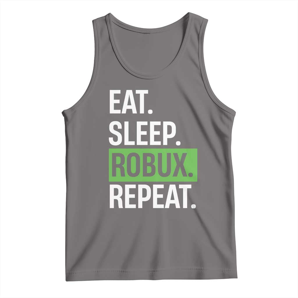 Eat Sleep Roblox Repeat Tank Top Funny Video Game Lovers Gamers TS10 Deep Heather Print Your Wear