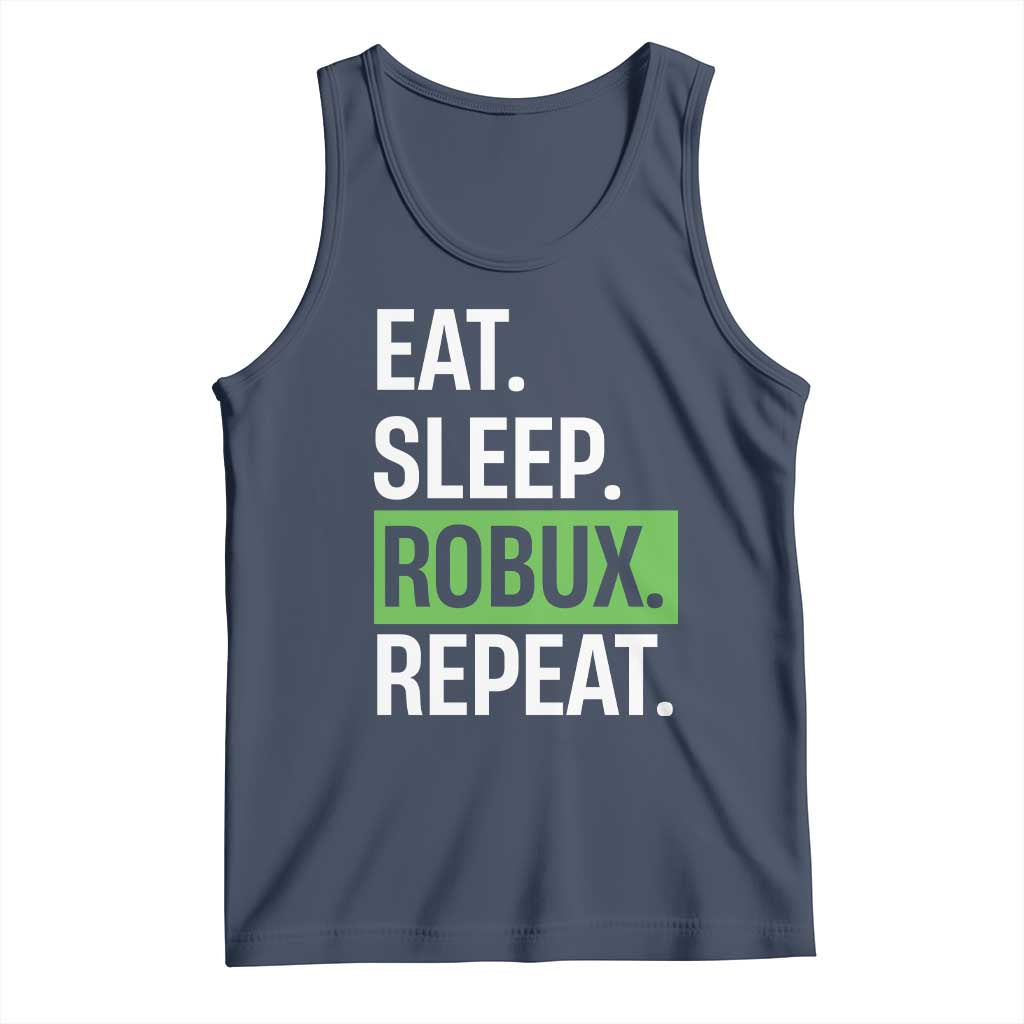 Eat Sleep Roblox Repeat Tank Top Funny Video Game Lovers Gamers TS10 Navy Print Your Wear