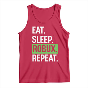 Eat Sleep Roblox Repeat Tank Top Funny Video Game Lovers Gamers TS10 Red Print Your Wear