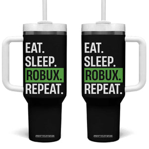 Eat Sleep Roblox Repeat Tumbler With Handle Funny Video Game Lovers Gamers TS10 One Size: 40 oz Black Print Your Wear