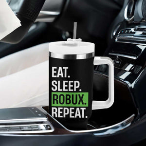 Eat Sleep Roblox Repeat Tumbler With Handle Funny Video Game Lovers Gamers TS10 Print Your Wear