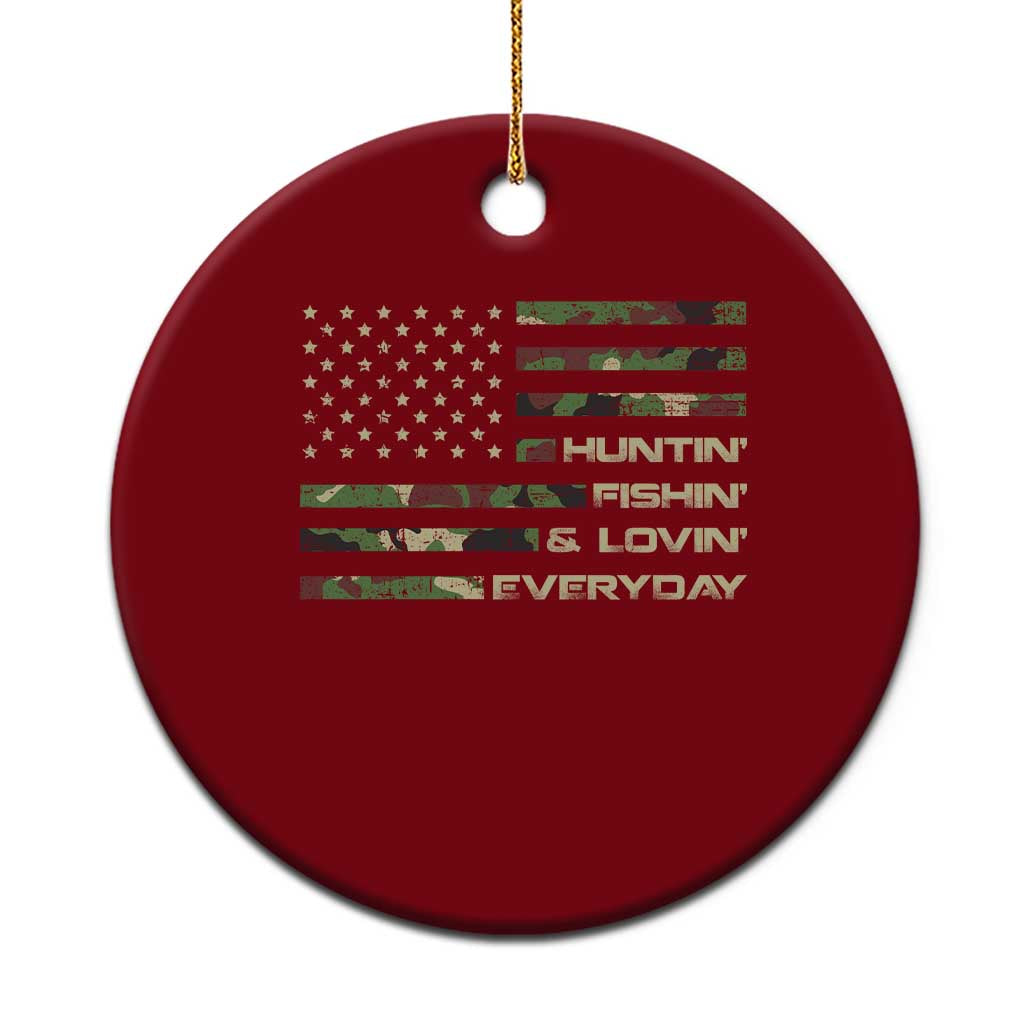 Hunting Fishing Loving Ceramic Ornament Hunter Fisher Camo American Flag TS10 1pc Red Print Your Wear
