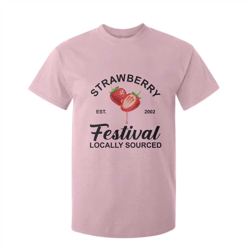 Strawberry Vintage T Shirt For Kid Summer Fruit Strawberry Festival Cottagecore TS10 Light Pink Print Your Wear