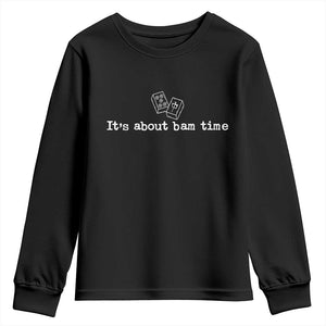 Funny Its About Bam Time Mahjong Players Youth Sweatshirt TS10 Black Print Your Wear