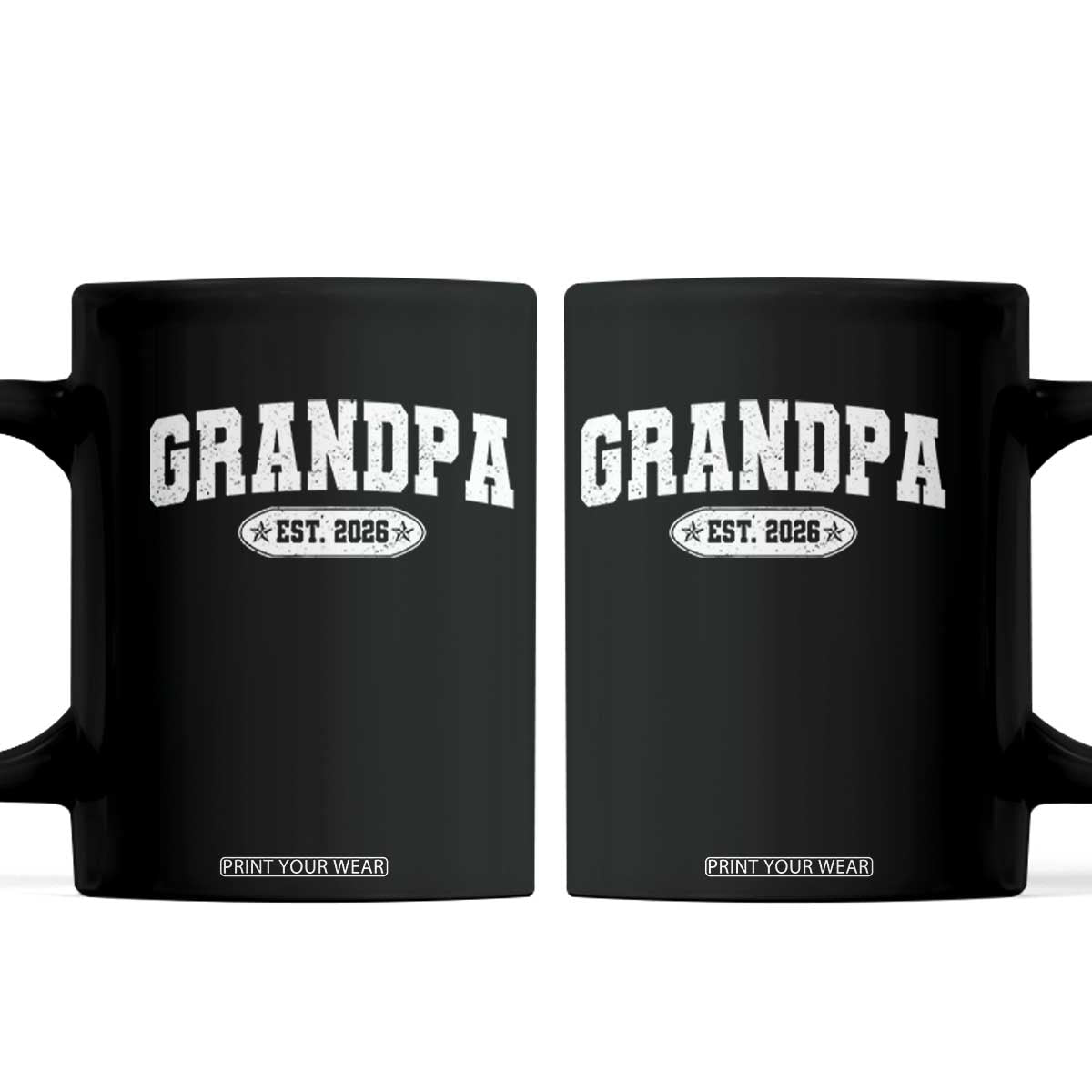 Grandpa Est 2026 Coffee Mug Promoted To Grandpa Paternity Fathers Day TS10 Black Print Your Wear