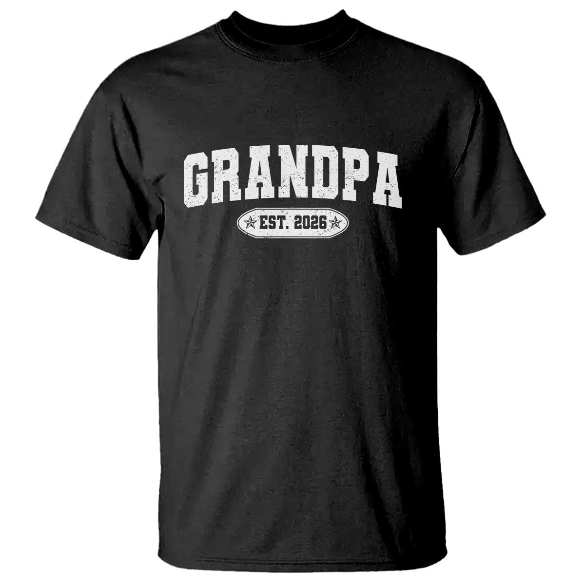 Grandpa Est 2026 T Shirt Promoted To Grandpa Paternity Fathers Day TS10 Black Print Your Wear