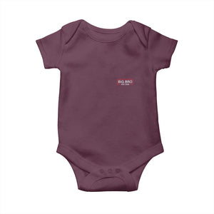 Big Bro Est 2026 Baby Onesie Brother Announcement TS10 Maroon Print Your Wear