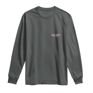 Big Bro Est 2026 Long Sleeve Shirt Brother Announcement TS10 Dark Heather Print Your Wear