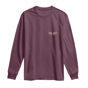 Big Bro Est 2026 Long Sleeve Shirt Brother Announcement TS10 Maroon Print Your Wear