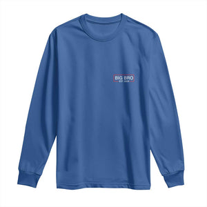 Big Bro Est 2026 Long Sleeve Shirt Brother Announcement TS10 Royal Blue Print Your Wear