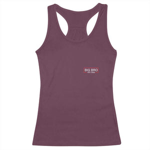 Big Bro Est 2026 Racerback Tank Top Brother Announcement TS10 Maroon Print Your Wear