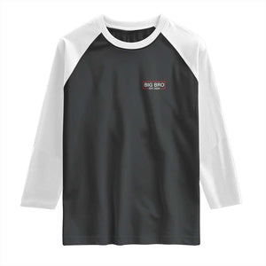 Big Bro Est 2026 Raglan Shirt Brother Announcement TS10 Black White Print Your Wear