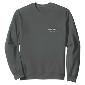 Big Bro Est 2026 Sweatshirt Brother Announcement TS10 Dark Heather Print Your Wear