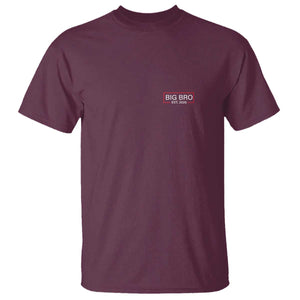 Big Bro Est 2026 T Shirt Brother Announcement TS10 Maroon Print Your Wear