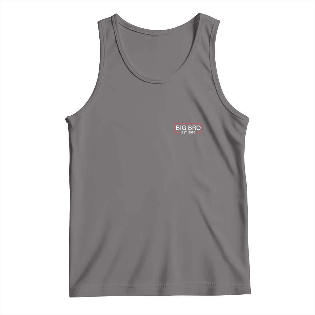 Big Bro Est 2026 Tank Top Brother Announcement TS10 Deep Heather Print Your Wear