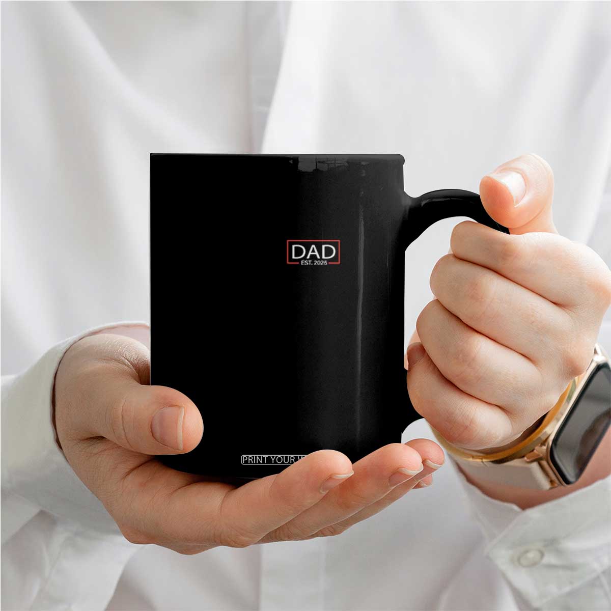New Dad 2026 Coffee Mug First Fathers Day Promoted To Daddy Est 2026 TS10 Print Your Wear