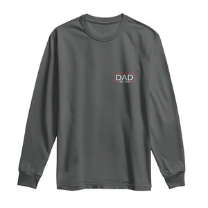 New Dad 2026 Long Sleeve Shirt First Fathers Day Promoted To Daddy Est 2026 TS10 Dark Heather Print Your Wear