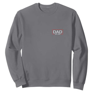 New Dad 2026 Sweatshirt First Fathers Day Promoted To Daddy Est 2026 TS10 Charcoal Print Your Wear