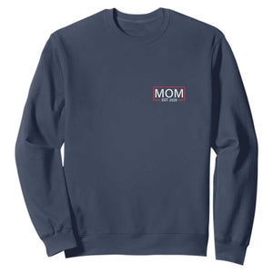 Mom Est 2026 Sweatshirt New Mama Pregnancy Reveal TS10 Navy Print Your Wear