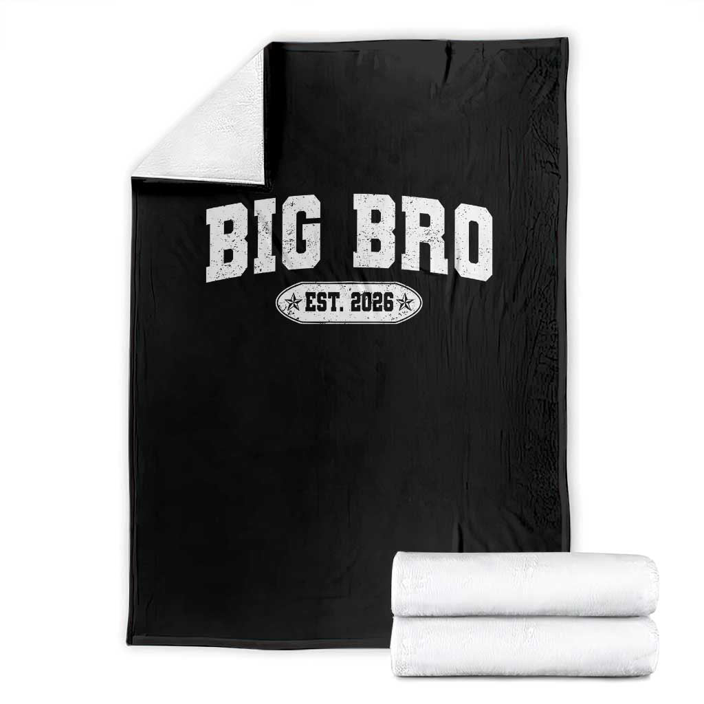Big Bro Est 2026 Throw Blanket Promoted To Brother Sibling Reveal TS10 Black Print Your Wear