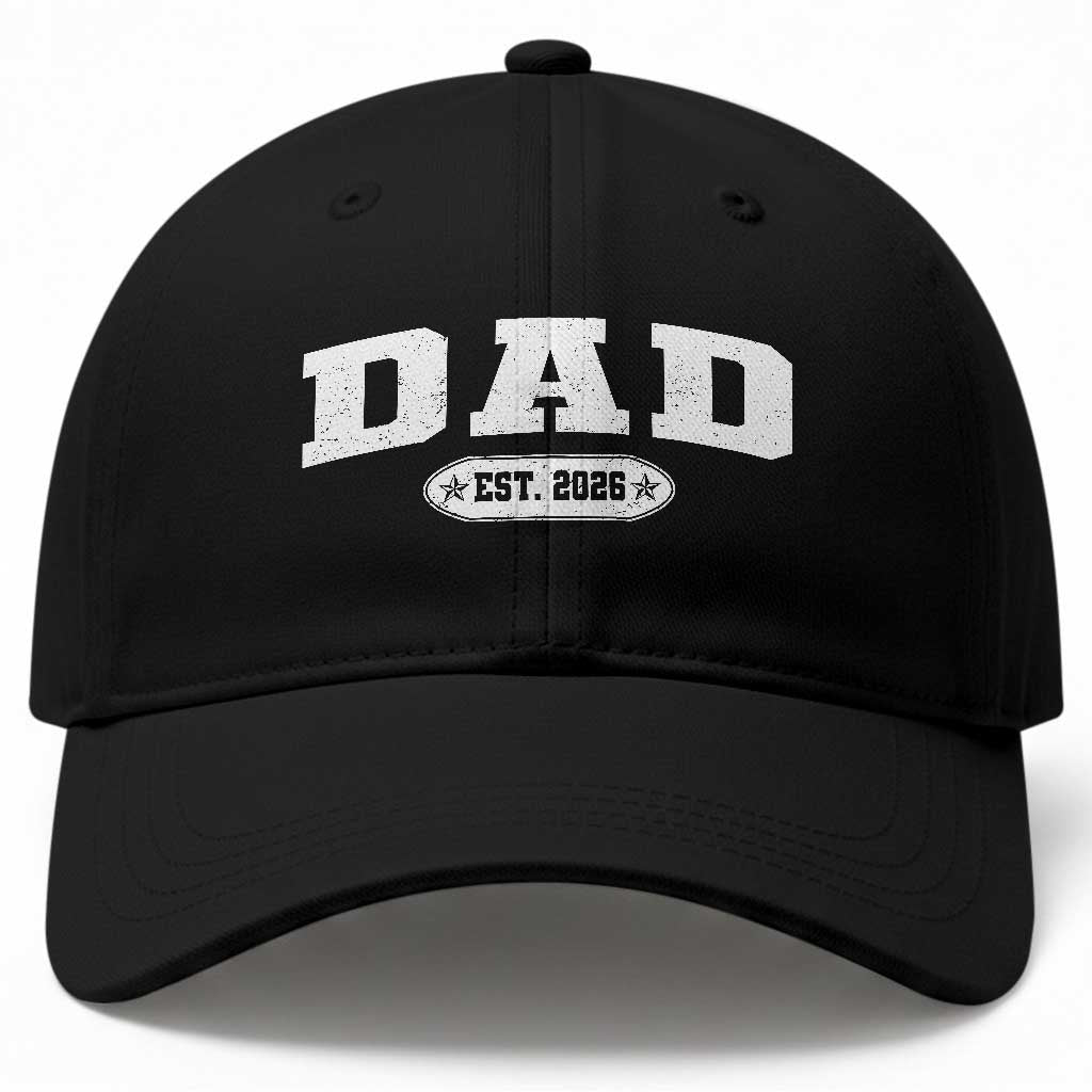 New Dad 2026 Baseball Cap Promoted To Daddy Est 2026 TS10 Print Your Wear