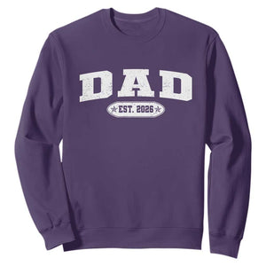 New Dad 2026 Sweatshirt Promoted To Daddy Est 2026 TS10 Purple Print Your Wear