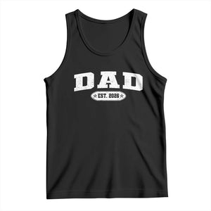 New Dad 2026 Tank Top Promoted To Daddy Est 2026 TS10 Black Print Your Wear