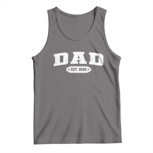 New Dad 2026 Tank Top Promoted To Daddy Est 2026 TS10 Deep Heather Print Your Wear