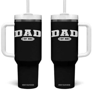 New Dad 2026 Tumbler With Handle Promoted To Daddy Est 2026 TS10 One Size: 40 oz Black Print Your Wear