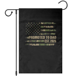 Promoted To Dad Est 2026 Garden Flag Retro Camo American Flag TS10 Black Print Your Wear