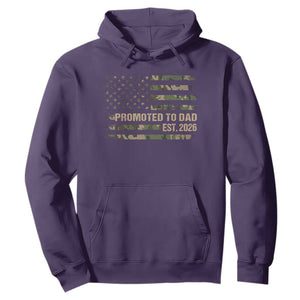 Promoted To Dad Est 2026 Hoodie Retro Camo American Flag TS10 Purple Print Your Wear