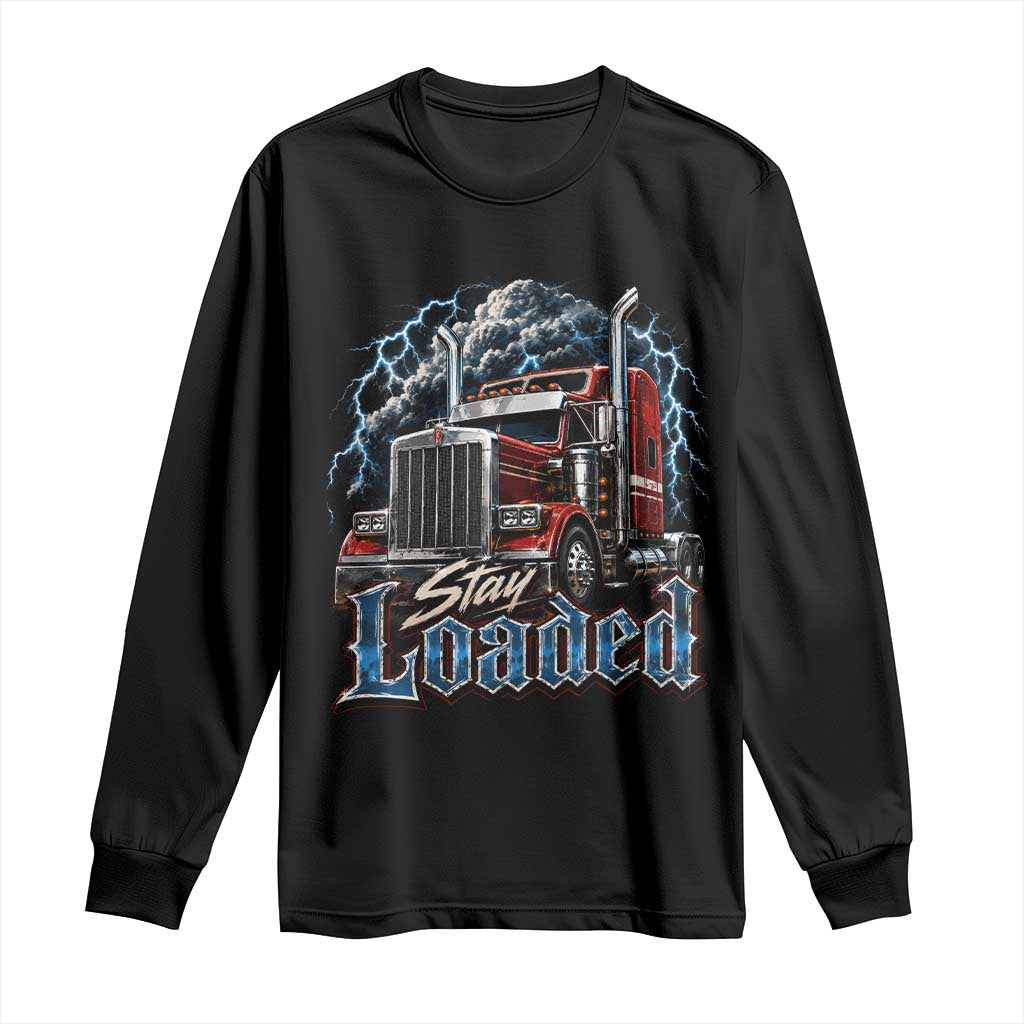 Truck Driver Long Sleeve Shirt Funny Trucker Husband Big Rig Semi Trailer Truckin TS10 Black Print Your Wear