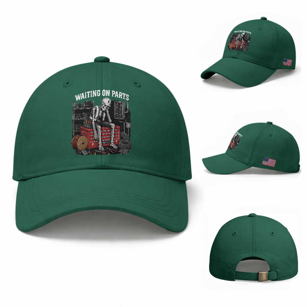 Electrician Skeleton Baseball Cap Waiting On Parts Funny Graphic TS10 Baseball Cap Universal Fit Irish Green Print Your Wear