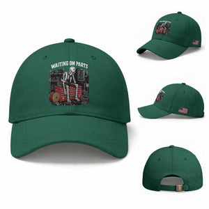 Electrician Skeleton Baseball Cap Waiting On Parts Funny Graphic TS10 Baseball Cap Universal Fit Irish Green Print Your Wear