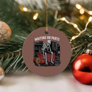 Electrician Skeleton Ceramic Ornament Waiting On Parts Funny Graphic TS10 1pc Mocha Print Your Wear