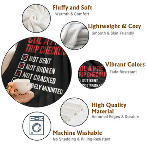 CDL A Pre Trip Checklist Trucker Throw Blanket Driver Safety Inspection Graphic TS10 Print Your Wear