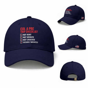 CDL A Pre Trip Checklist Trucker Baseball Cap Driver Safety Inspection Graphic TS10 Baseball Cap Universal Fit Dark Blue Print Your Wear