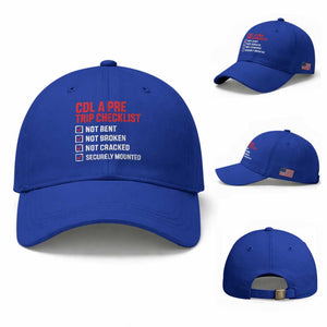 CDL A Pre Trip Checklist Trucker Baseball Cap Driver Safety Inspection Graphic TS10 Baseball Cap Universal Fit Royal Blue Print Your Wear