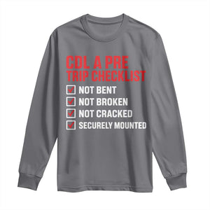CDL A Pre Trip Checklist Trucker Long Sleeve Shirt Driver Safety Inspection Graphic TS10 Charcoal Print Your Wear