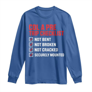 CDL A Pre Trip Checklist Trucker Long Sleeve Shirt Driver Safety Inspection Graphic TS10 Royal Blue Print Your Wear