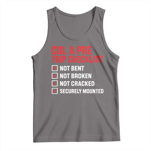 CDL A Pre Trip Checklist Trucker Tank Top Driver Safety Inspection Graphic TS10 Deep Heather Print Your Wear