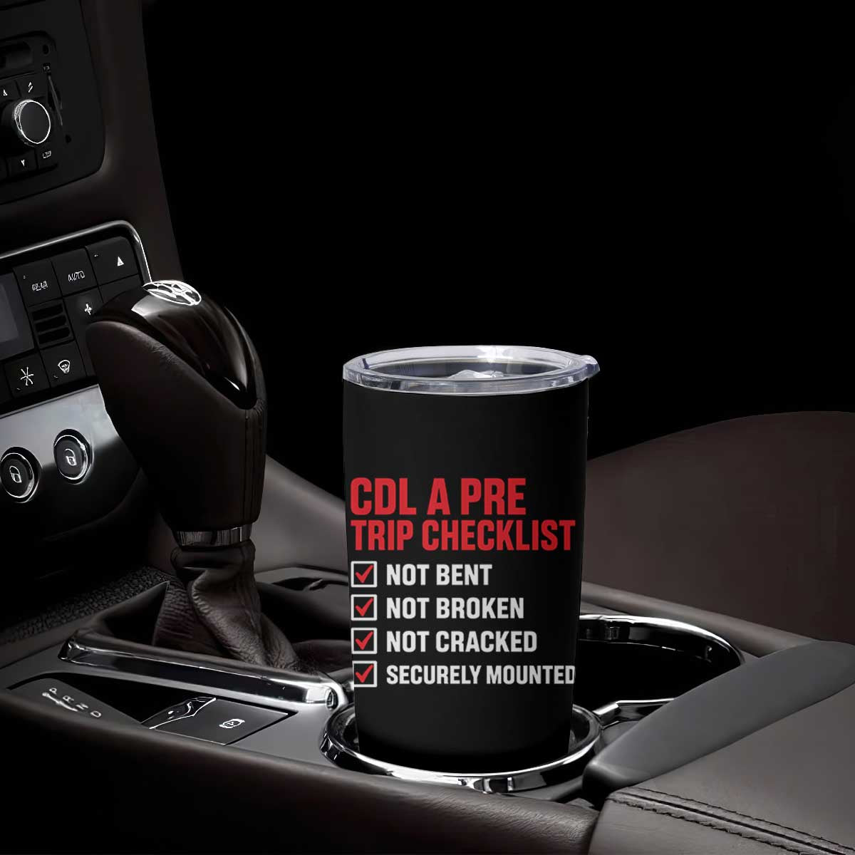 CDL A Pre Trip Checklist Trucker Tumbler Cup Driver Safety Inspection Graphic TS10 Print Your Wear
