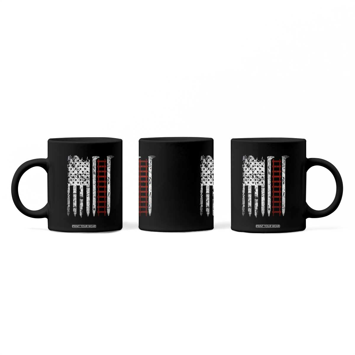 American Flag Railroad Coffee Mug Railway Workers Track Spike Graphic TS10 Print Your Wear