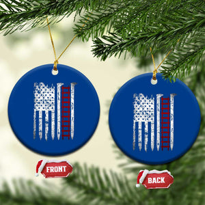 American Flag Railroad Ceramic Ornament Railway Workers Track Spike Graphic TS10 1pc Blue Print Your Wear
